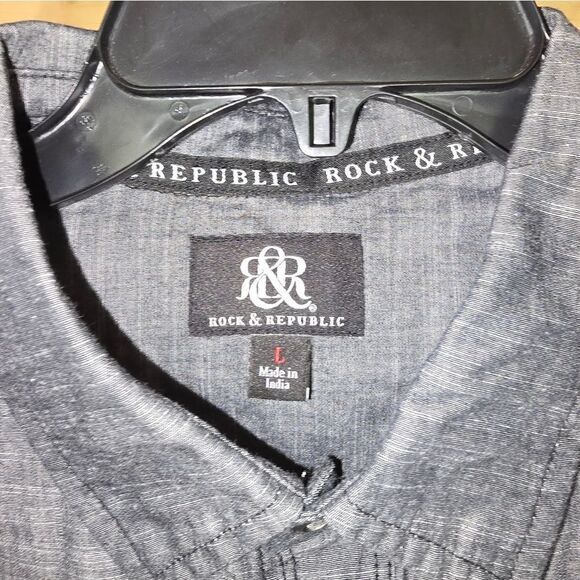 Rock & Republic Short Sleeve Blouse Large (BL11) - Picture 8 of 8